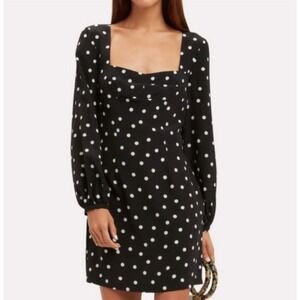 Intermix April‎ Polka Dot Dress in Black sz 0